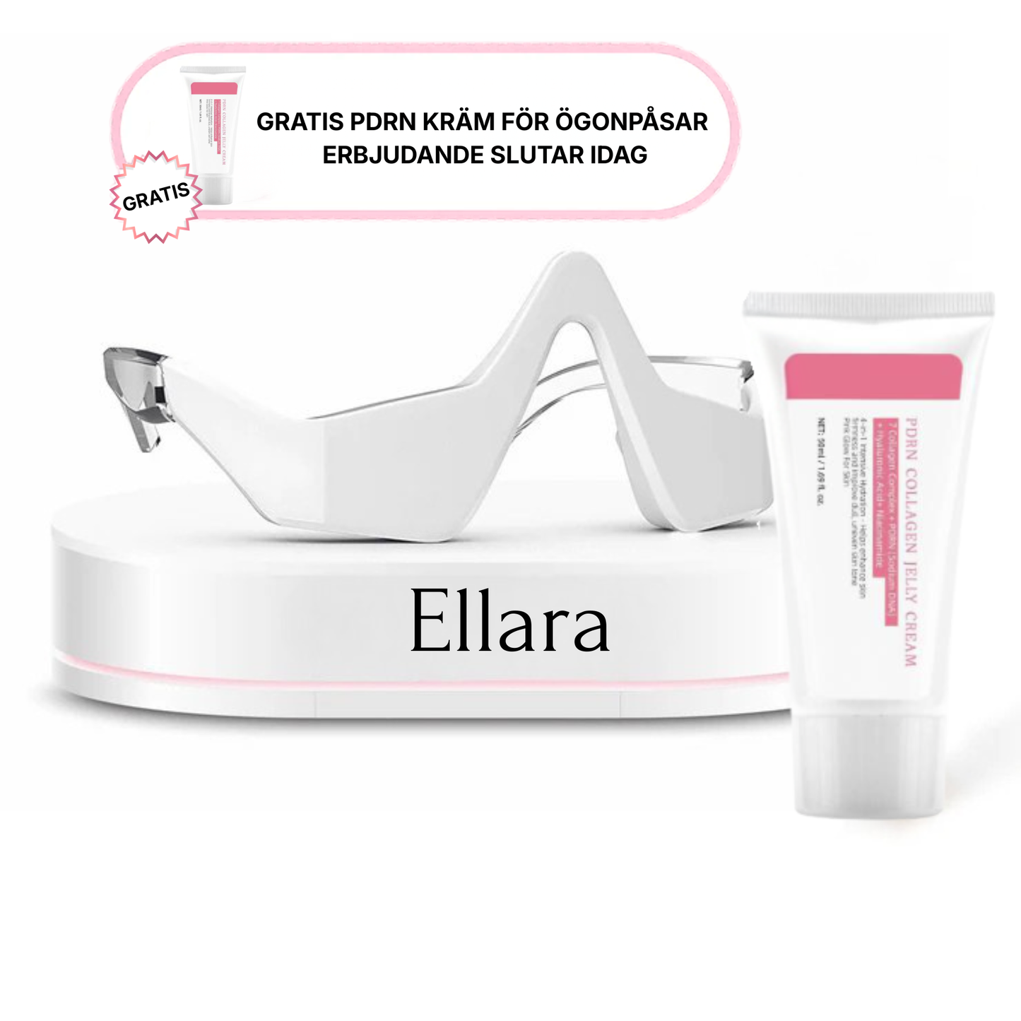 LumiFrame® 2-i-1  Rödljus Terapi + EMS för att radera ögonpåsar